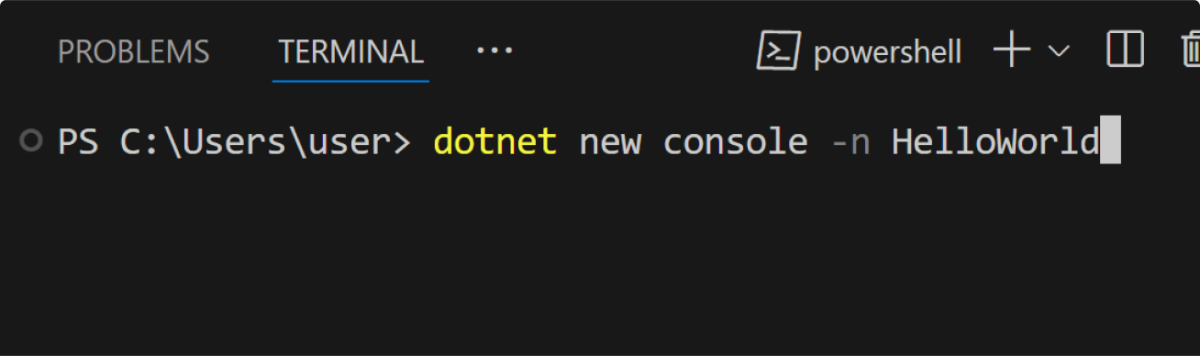 Create dotnet Console Project