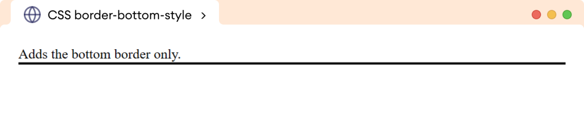 CSS Border Bottom Style Example