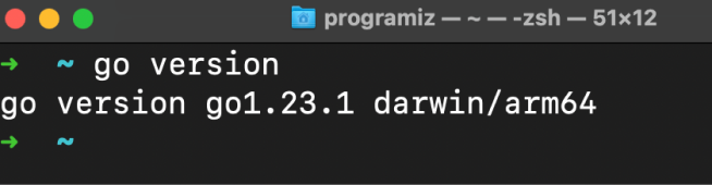 Go Installation Verification for Mac