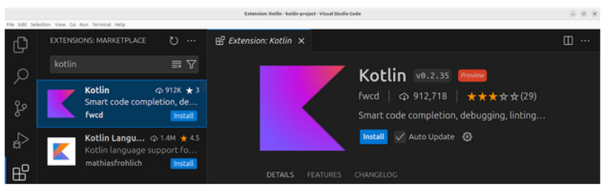 Install Kotlin VS Code Extension on Ubuntu