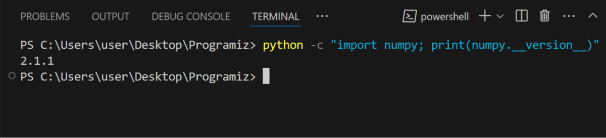 Verify NumPy Installation