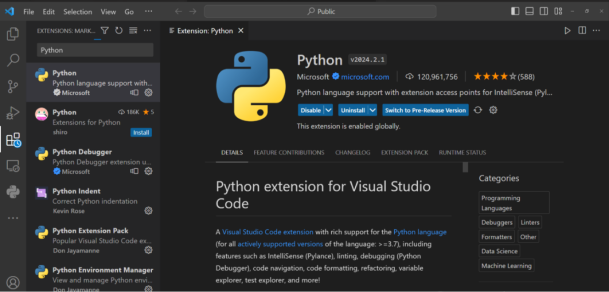 Python Extension in VSCode