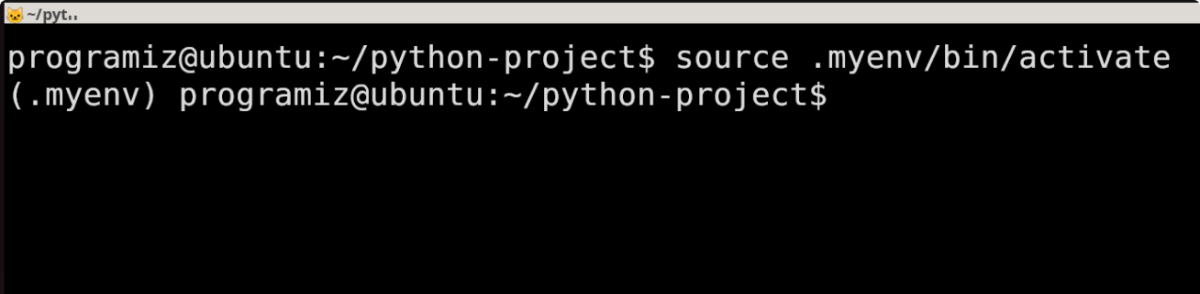 Activate the Python Virtual Environment