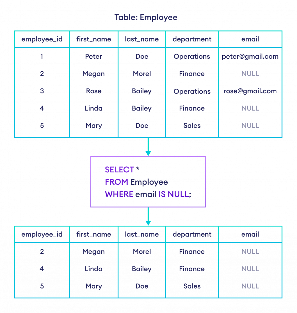 SQL IS NULL And IS NOT NULL With Examples 